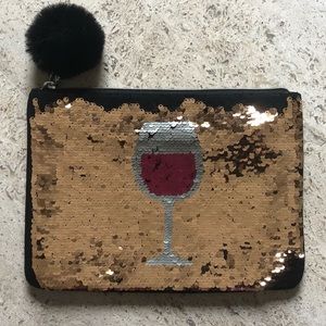 3/$15 Stella & Dot sequin wine pouch clutch
